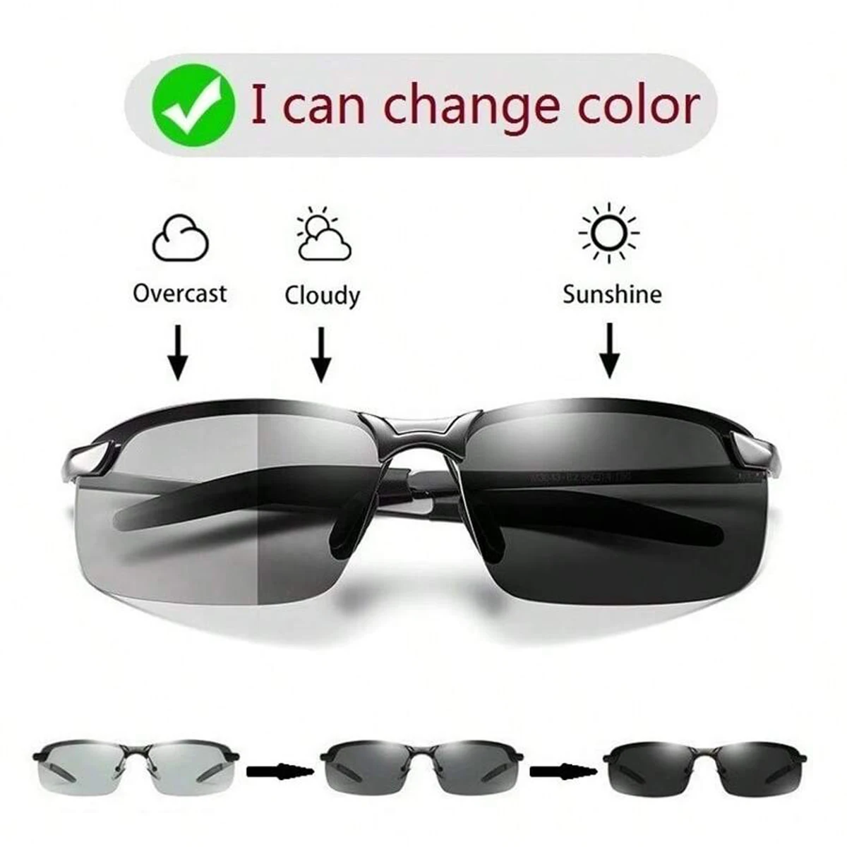 Gafas de sol para hombre, gafas de visión nocturna para conducir, espejo para conductor nocturno, lentes nocturnos, gafas de sol para mujer, accesorios de moda no polarizados