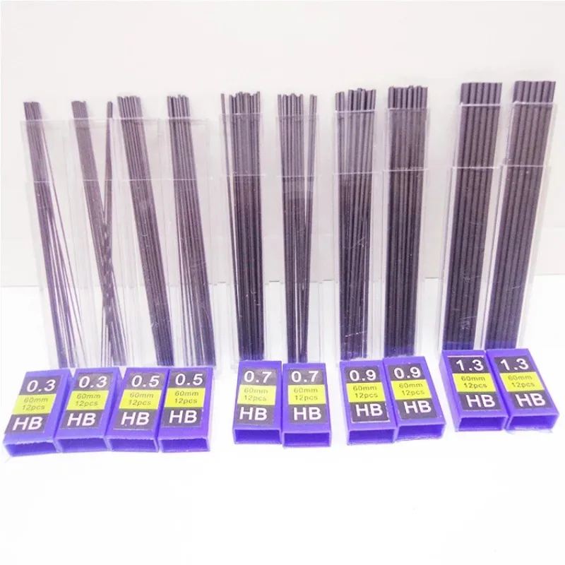 1-12Pcs 0.3 0.5 0.7 0.9 1.3 2.0mm HB Replacement Refill Leads Refill for Mechanical Pencil Drawing Automatic Pencils Stationery image 3