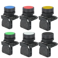 1Pcs XB5 AA31 Plastic Restart Power Start Stop Momentary Push Button Switch Normally Open NO NC Red Green Yellow 22mm ZB5