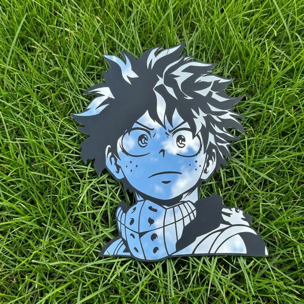 

My Hero Academia Izuku Midoriya Anime Shape Mirror Manga Wall Art for Room Decor Fans Kids Gift