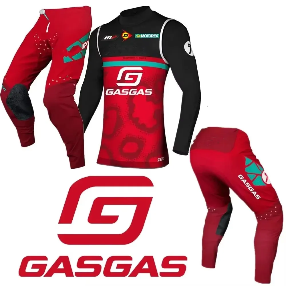 Adult 2024 GASGAS Jersey Set Dirt Bike MX Gear Set Off Road Kit Motorcycle Jersey Set Motocross Combo Moto Suit G