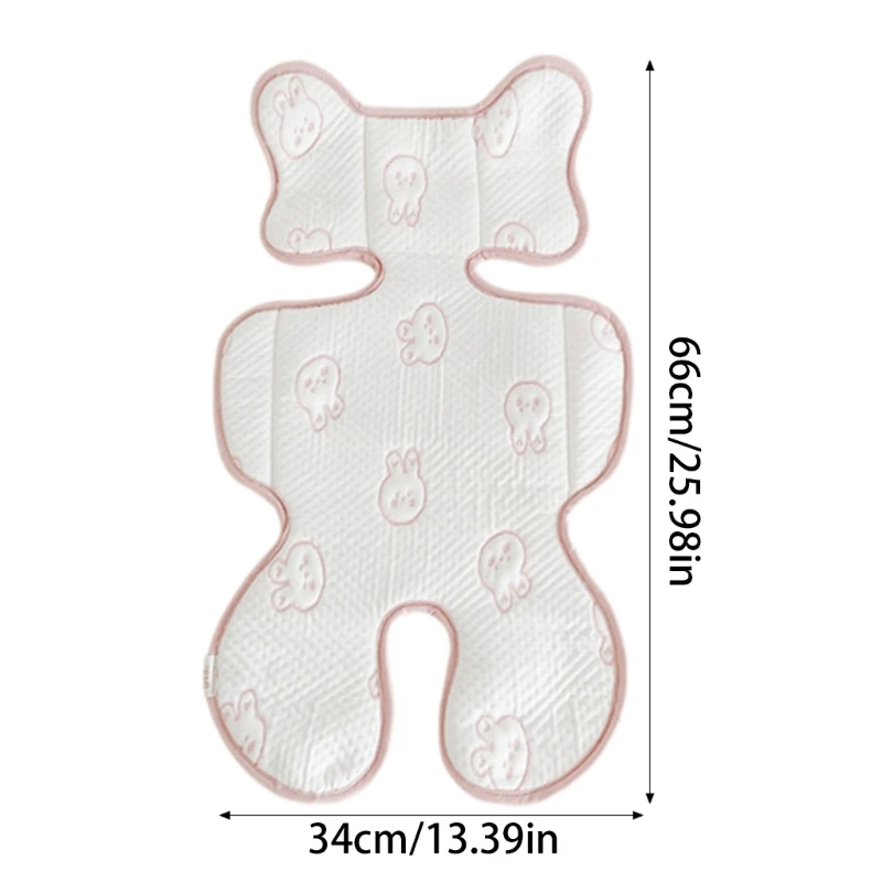 Baby Stroller Cushion Washable Liner Soft Cushion Comfortable Cooling Pad Breathable with Pattern