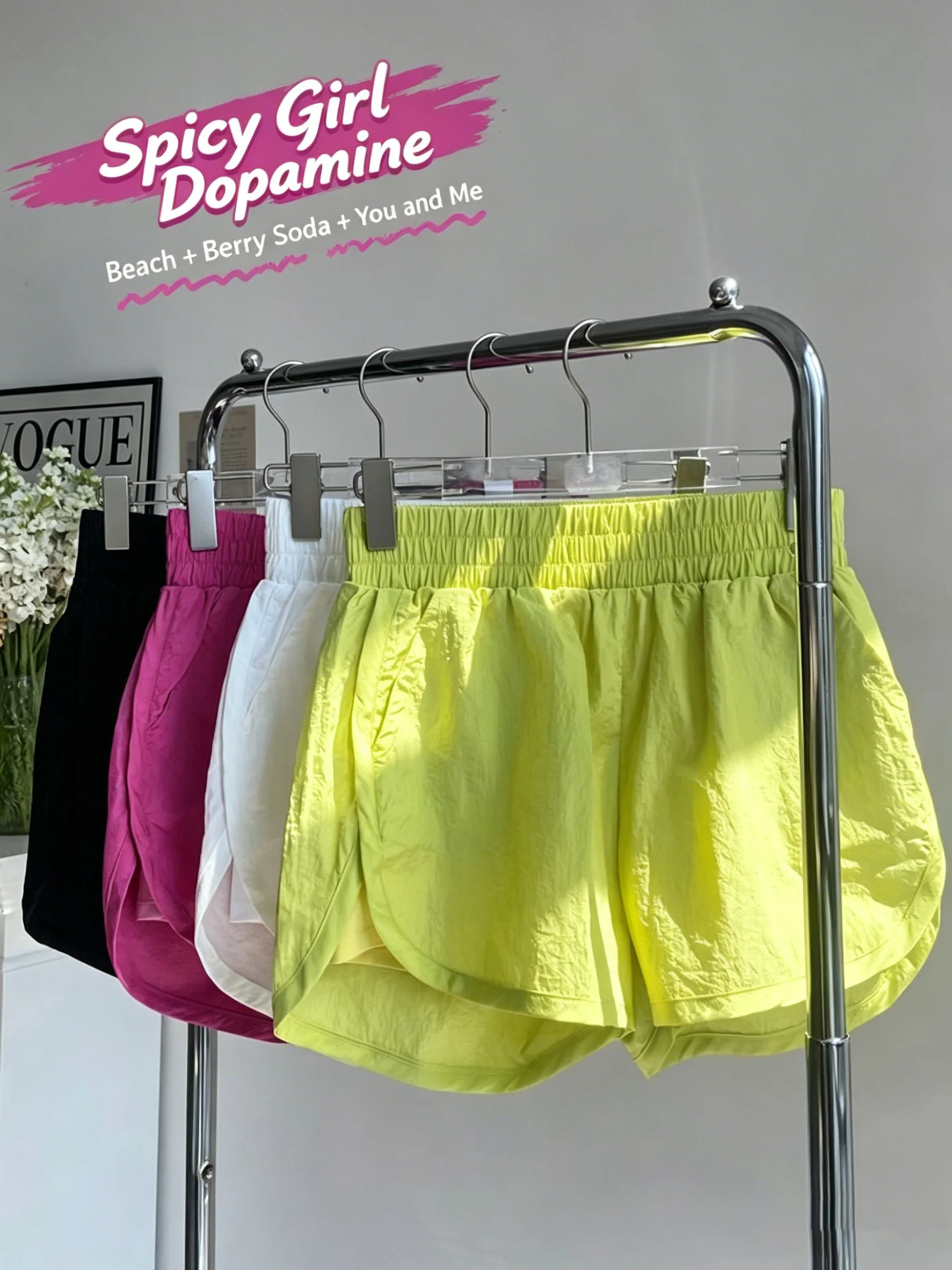 Women's Fake Two Piece Anti Chafing Quick Dry Biker Shorts High Waist Casual Yoga Shorts for Tennis Running Training Fitness