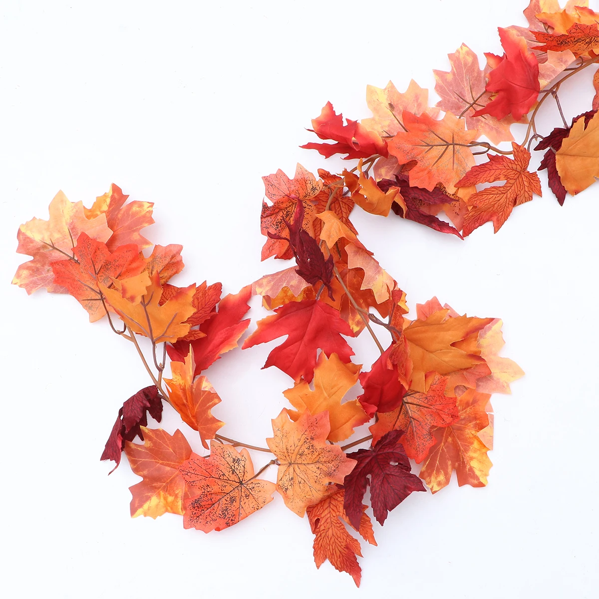 

Simulated Maple Leaf Rattan Fall Leaves Decoration Halloween Outdoor Decorations Artificial Thanksgiving Party Ornaments Home