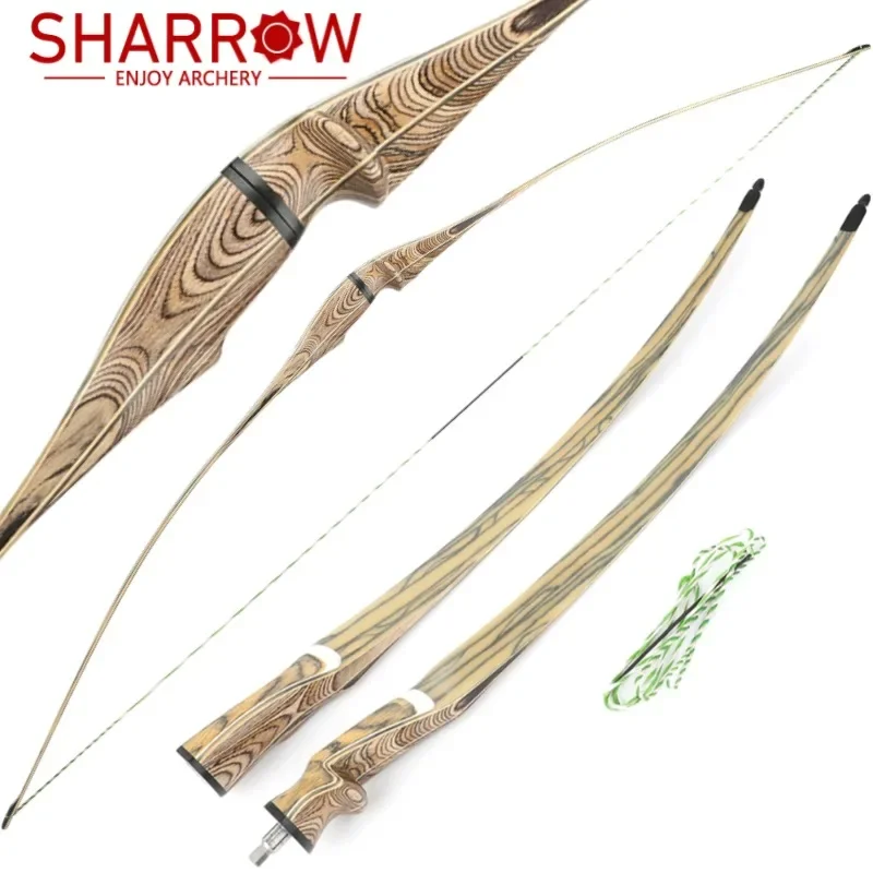 

Archery Recurve Bow 60'' 62" 64" 20-50lbs Takedown Longbow Traditional Wooden Bow for Bow and Arrow Shooting Hunting Accessories