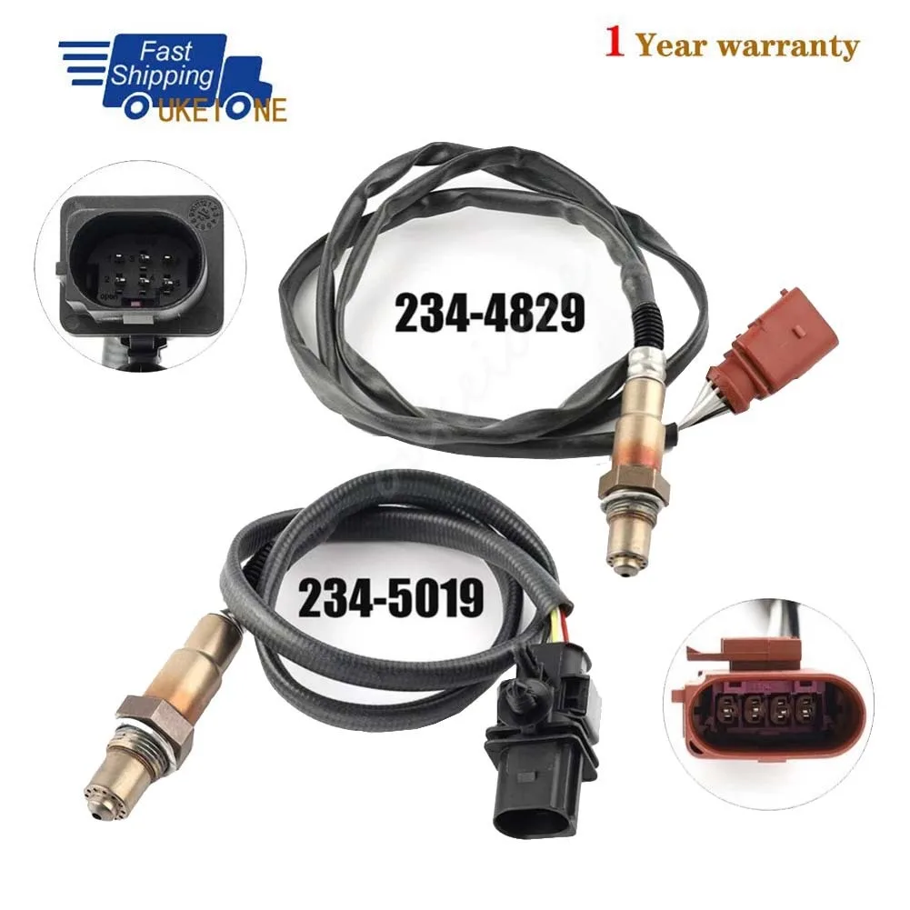 2Pcs Upstream Downstream For Audi A3 A4 R8 TT Volkswagen Beetle CC Eos Golf Jetta Passat Touareg Rabbit Lambda O2 Oxygen Sensor