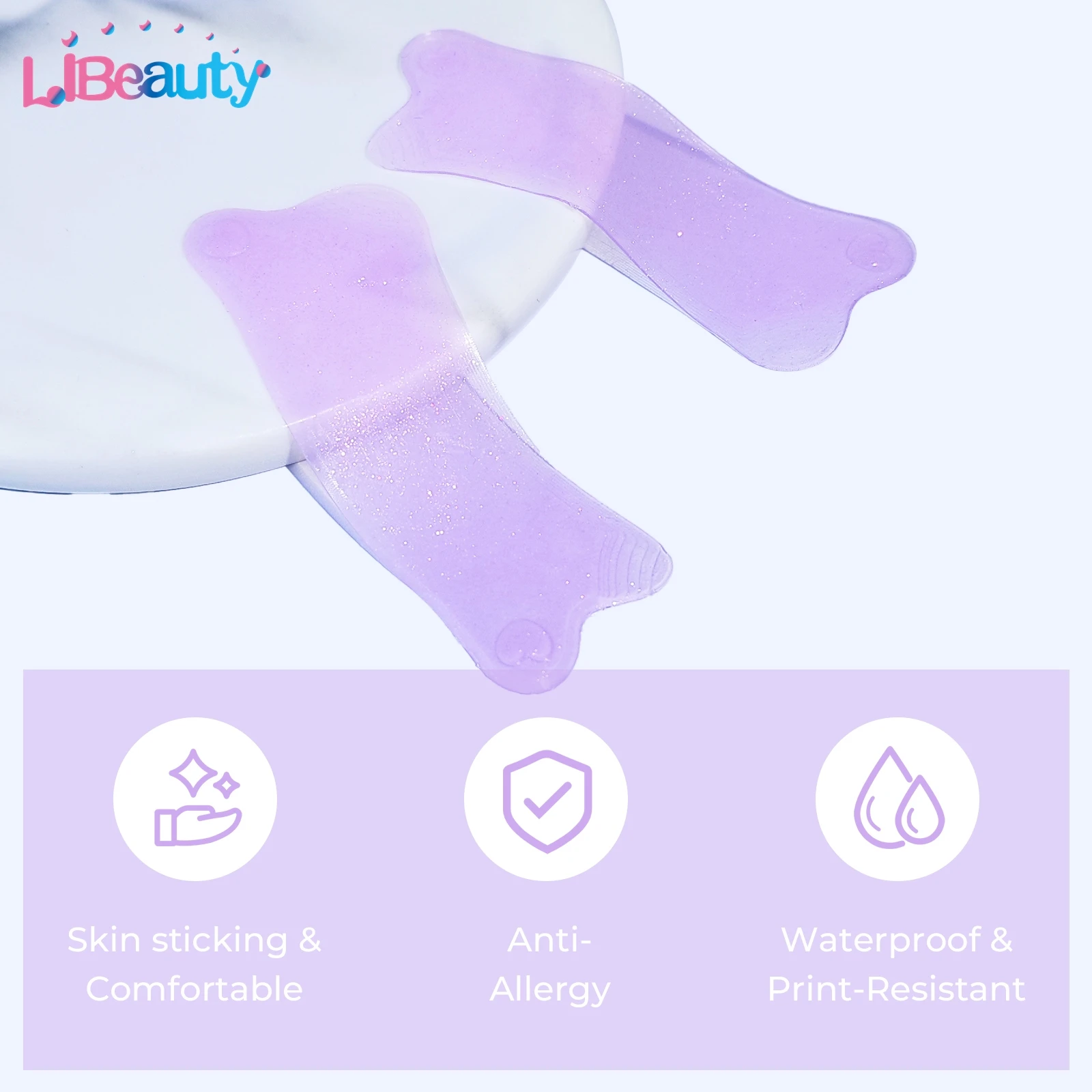 Libeauty 2 pièces ours collant cils adoucissant tampon Silicone cils Perm tampons cils tiges bouclier levage cils accessoires outil de maquillage