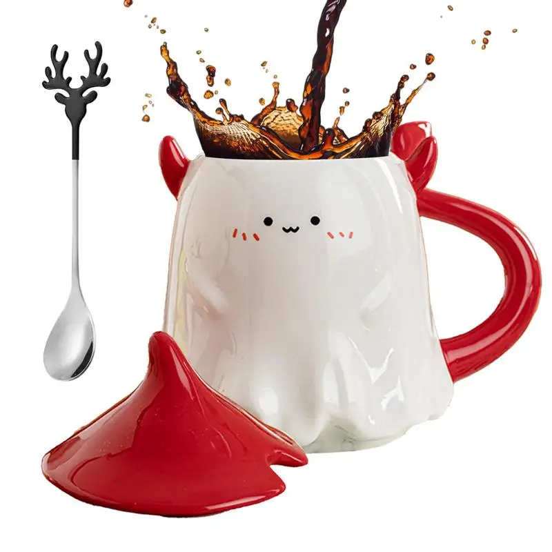 Little Devil Mug Cute Demon Mugs Ceramic Hot Cocoa Mugs Cute Little Devil Drinking Cups Breakfast Milk Coffee Cup Office Mug