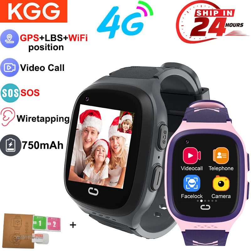 New 4G Kids Smart Watch GPS Wifi Video Call SOS Tracker IP67 Waterproof Children\'s Smartwatch Camera VS Y95 A36E