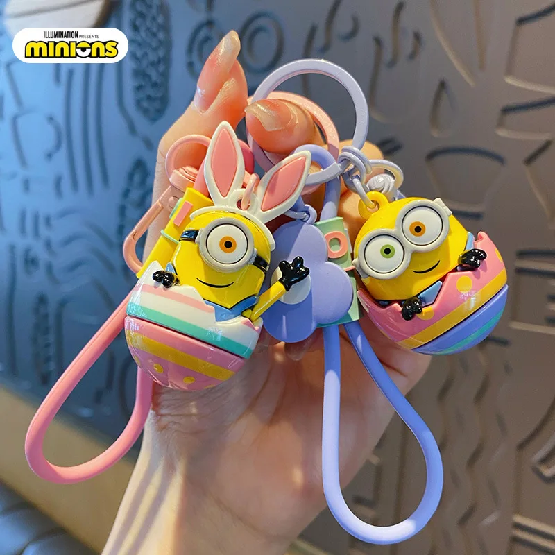 Super Cute Despicable Me Series Cartoon Model Keychain Minions Eggs Creative And Exquisite Kawaii Bag Decoration Pendant Gift