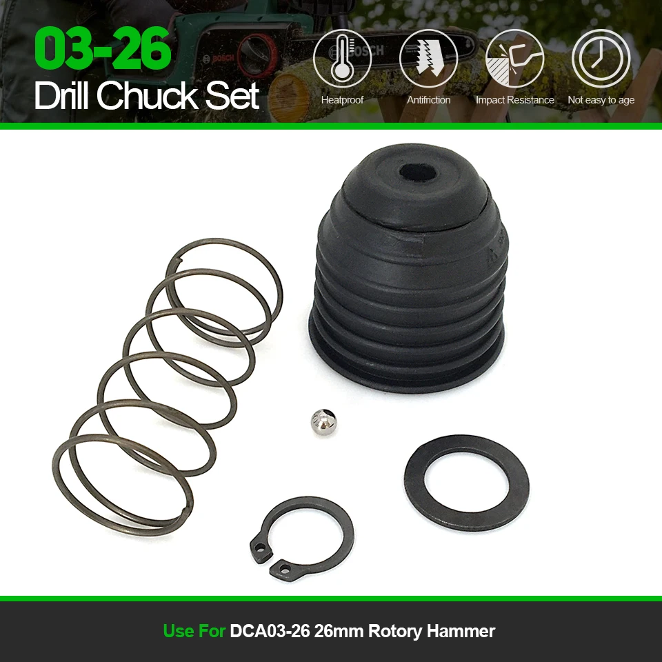 

Chuck Sleeve Mouth Kit Cap Protective Spring Replace For 03-26 26mm Rotory Hammer Repair Parts DCA Dongcheng Type Accessories