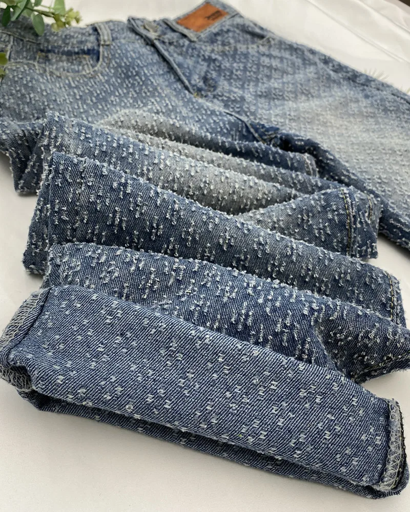 Straight Denim Women's Spring 2023 New Design Sense Niche Retro Loose and Versatile High Waisted Wide Leg Pants Baggy Jeans