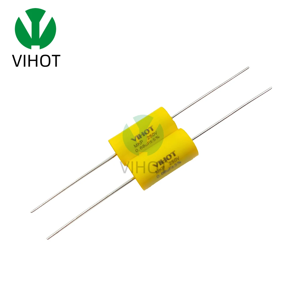 VIHOT 1PCS 250V DC Audiophiler Axial MKP Audio Grade Capacitor 0.68uF   For HIFI DIY Frequency Capacitance Guitar Amplifier