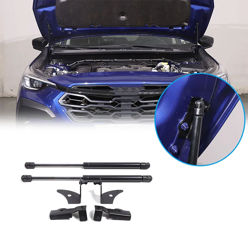 

For Subaru Crosstrek 2023-2024 carbon steel car front hood hydraulic rod slow down rod support rod car modification accessories