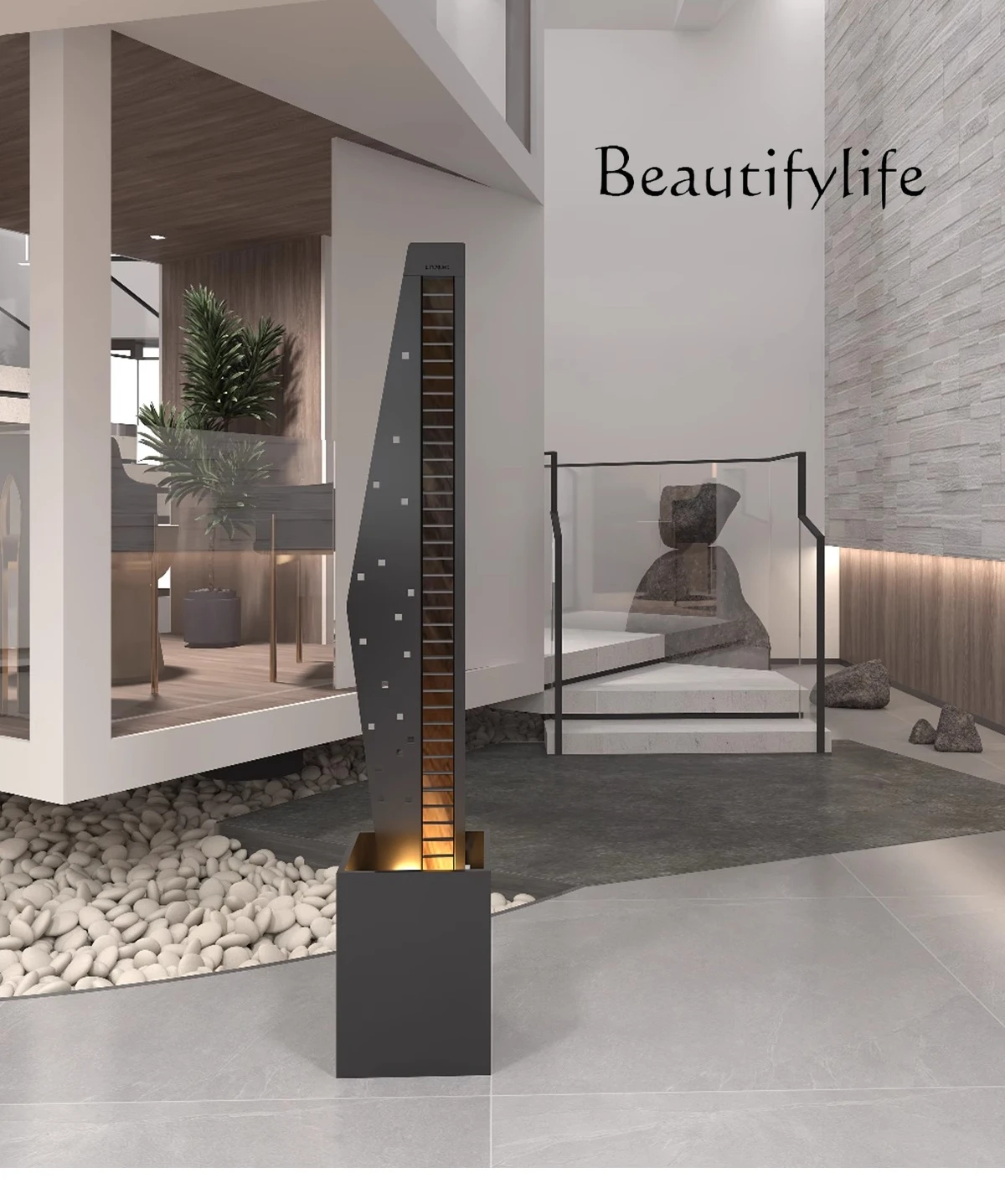 

Modern flowing water ornament circulating water living room lucky large floor humidifier office water curtain wall