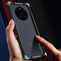 Original Metal Bumper Phone Case For Huawei Mate 60 50 40 30 RS 20 20X Pro Plus Aluminium Frame Protective Cover Fashion Shell