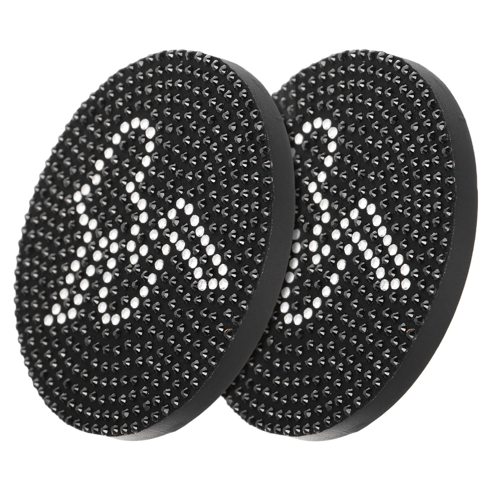 

2Pcs Rhinestone Cup Coasters Bling Car Holder Inserts Sparkling Anti-Slip Heat Resistant Silicone Drink Protectors for Women