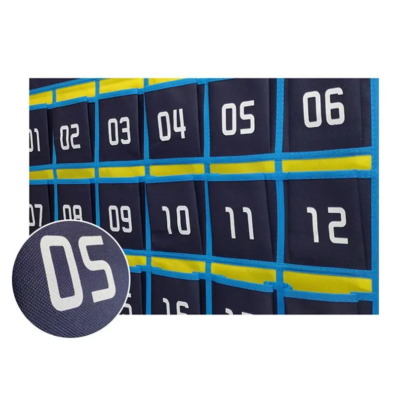 BHBD-2X 36 Numbered Pockets Chart Cell Phone Hanging Organizer Hanging Storage Bag For Classroom Calculator Phone Holders