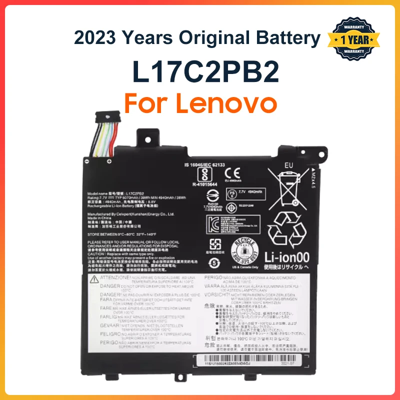 L17C2PB2 Laptop Battery For Lenovo V330-14IKB 14ARR V130-14IGM 14IKB L17L2PB1 L17L2PB2 L17M2PB1 L17C2PB1 L17C2PB2