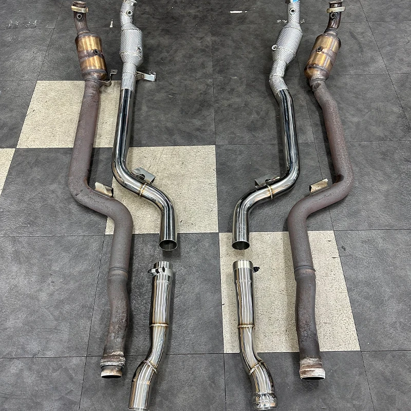 Hochleistungs-Downpipe für Mercedes Benz CLS63/CLS63S AMG 2007-2017 CLS550 mit individueller Präzisionsschweißung des Auspuffes – Detail 4
