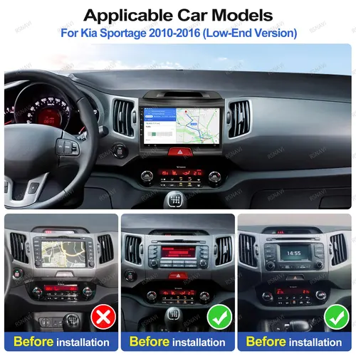 Imagen 2 del producto Radio de coche Android 15 para KIA Sportage 2010 2011 2012 2013 2014 2015 2016 5G WIFI Qualcomm navegación DSP estéreo Multimedia GPS