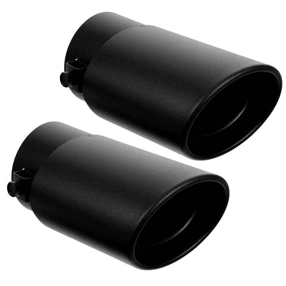 

2pcs Stainless Steel Car Exhaust Tips Noise Reduction Compatible With Various Vehicles Durable Tailpipe Tip For Truck Suv