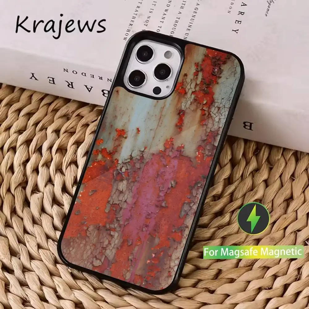 Rusty Retro Style Industrial Case For iPhone 16,15,14,17,13,12,11,Pro,Max,Plus,Mini, Magsafe,Magnetic Wireless Charging Case - Image 2