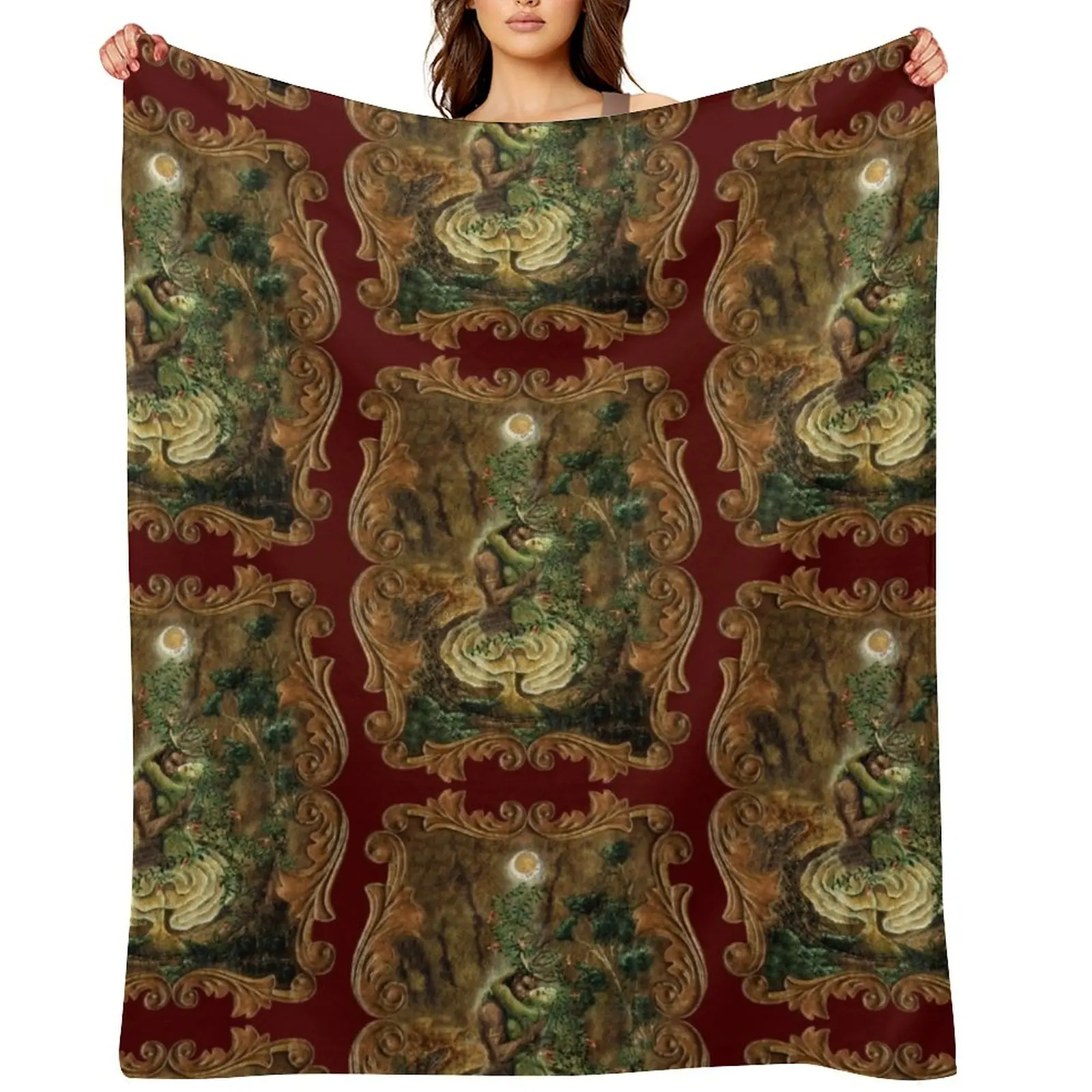 

Cernunnos & The Goddess Throw Blanket Decorative Sofa Quilt Decoratives warm winter Blankets
