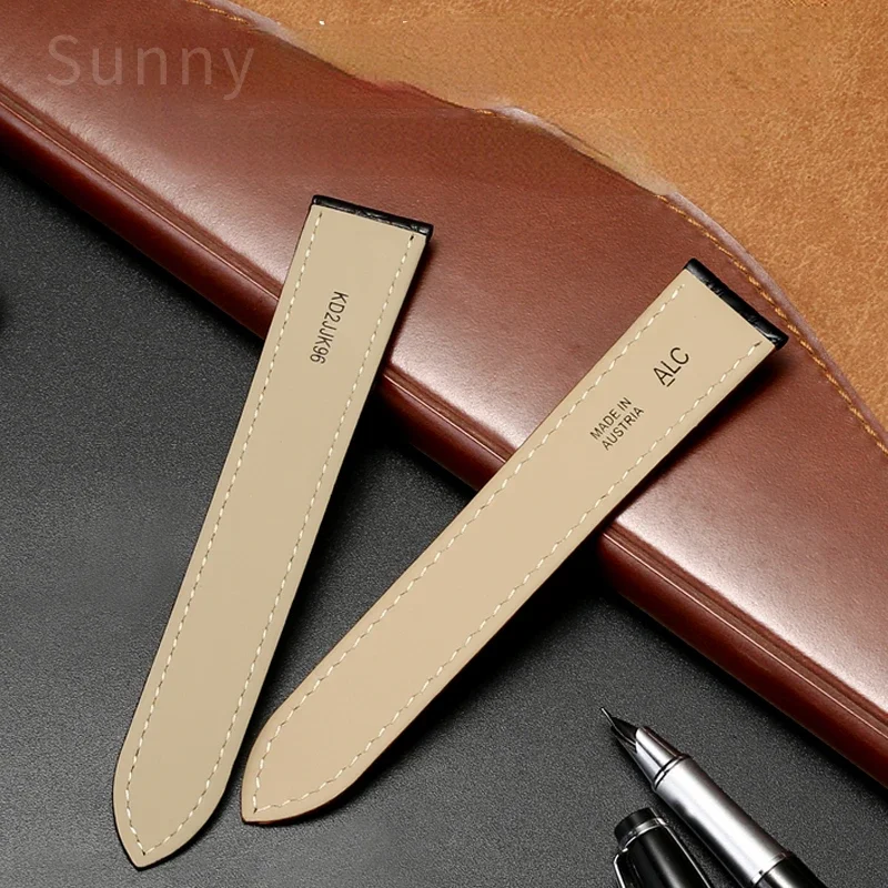Genuine Leather Watch Strap for Cartier Tank Blue Balloon London Comfortable Crocodile Leather Men Watchband Accessories 20 22mm