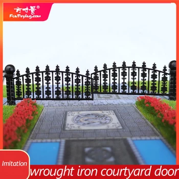 Miniature simulation iron gate model school district European scene material 87HO scale DIY