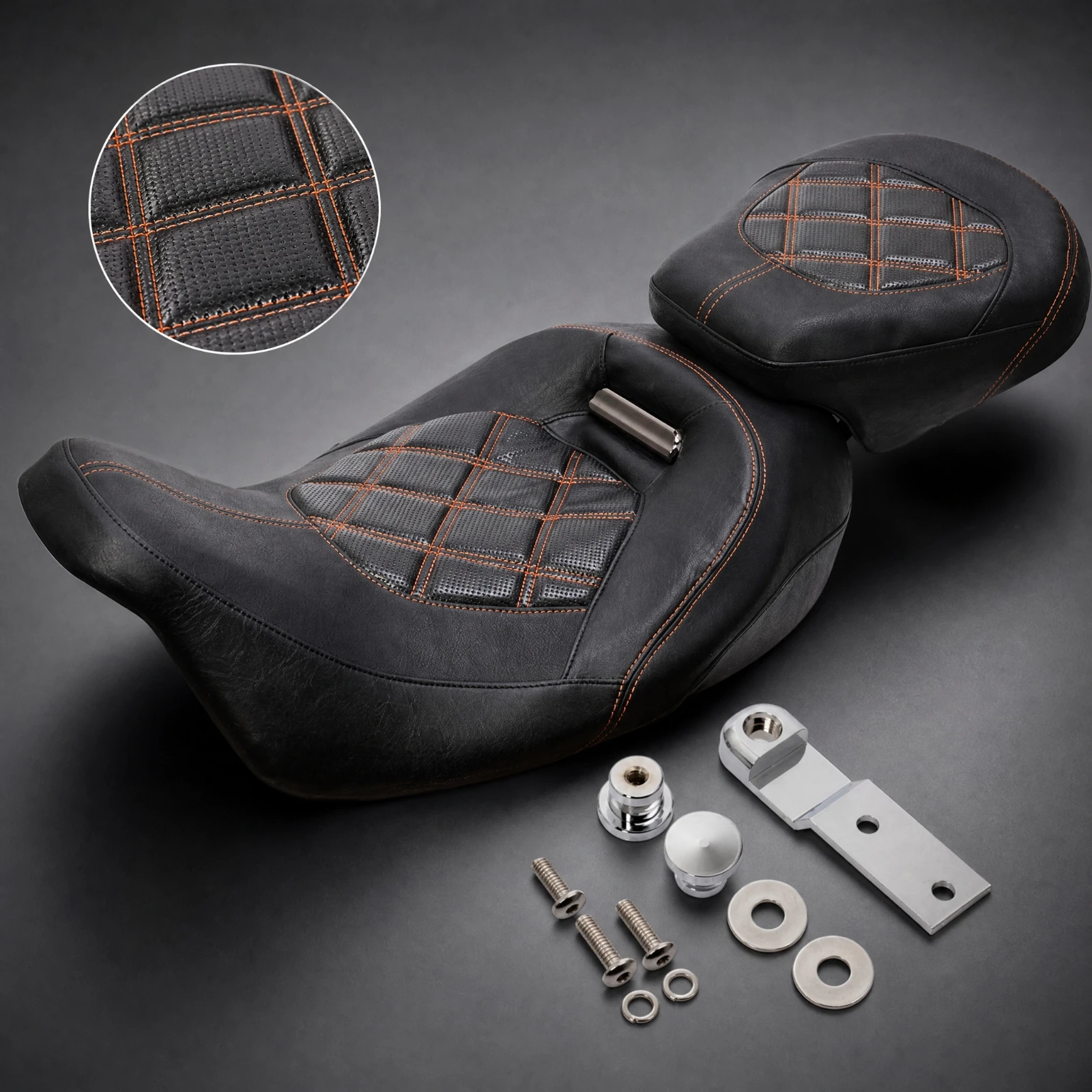 Harley Touring Replacement Seat Supportive Two-up Driver Passenger Motorcycle Seat Comfortable Custom for DIY Garage Mechanics