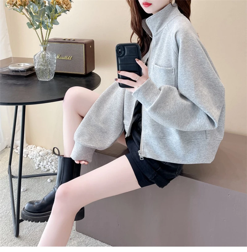 

Женские укороченные толстовки, одежда в стиле гранж, легкая красивая молетом, вельветовый темперамент, расслабленная подкладка, стили Y2K Lady