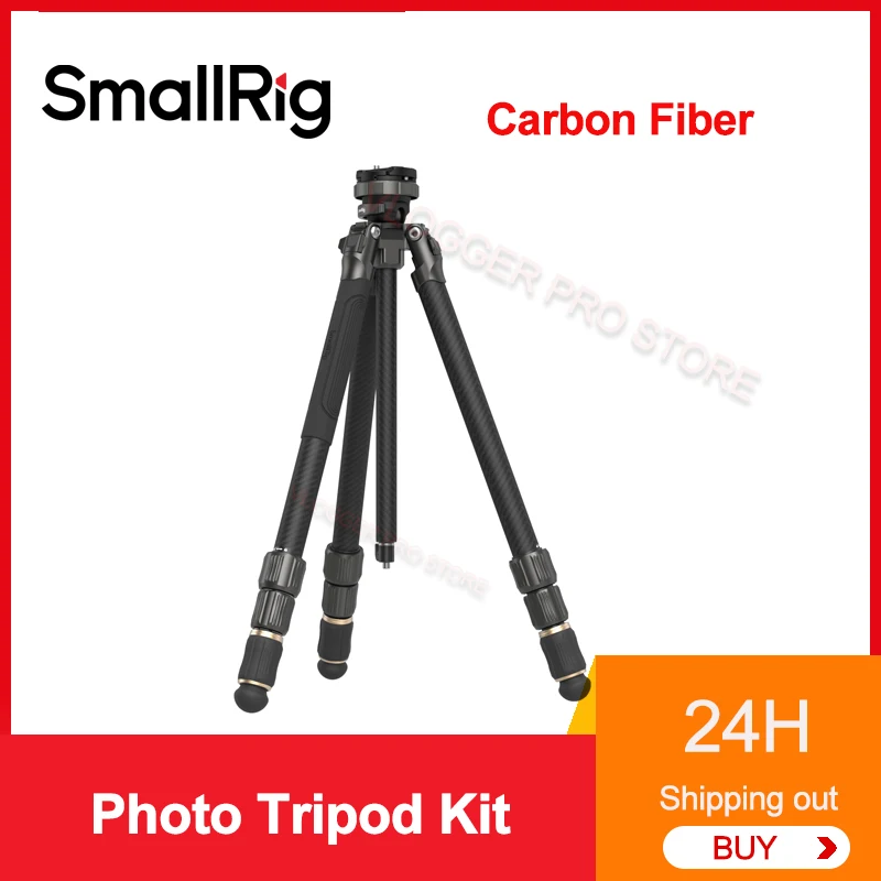 Smallrig FreeRover Carbon Fiber Photo Tripod Kit AP-100 Lightweight 8kg load-bearing capacity Tripod For Outdoor Travel