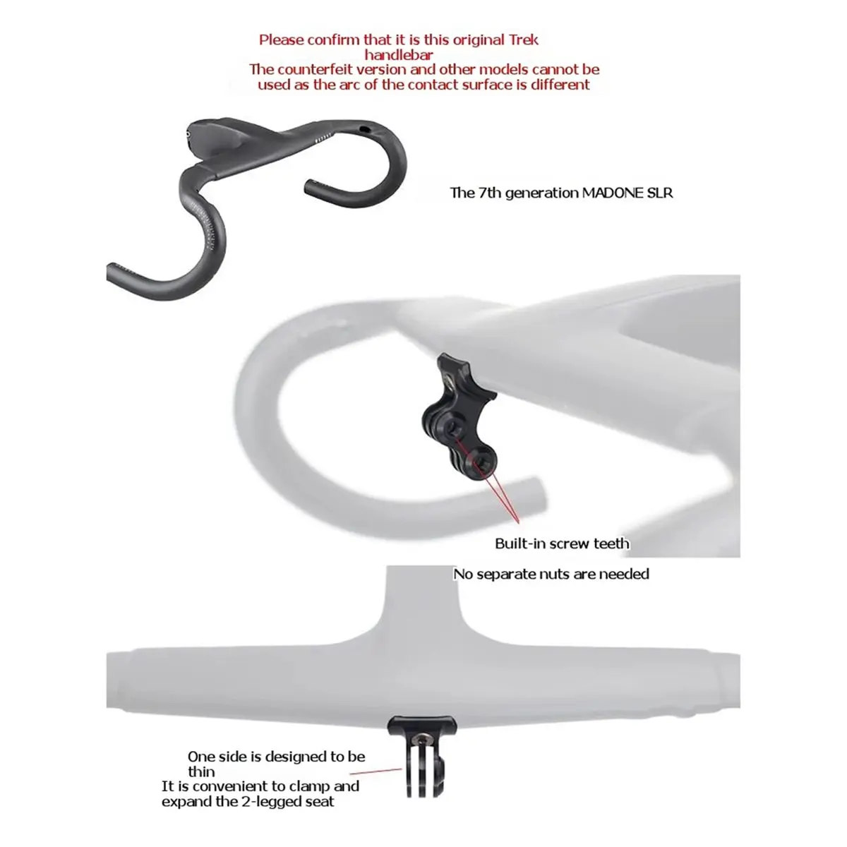newA10R Bike Computer Mount Integrated Handlebar Mount 3-Prong Base for Madone SLR Bike Replacement