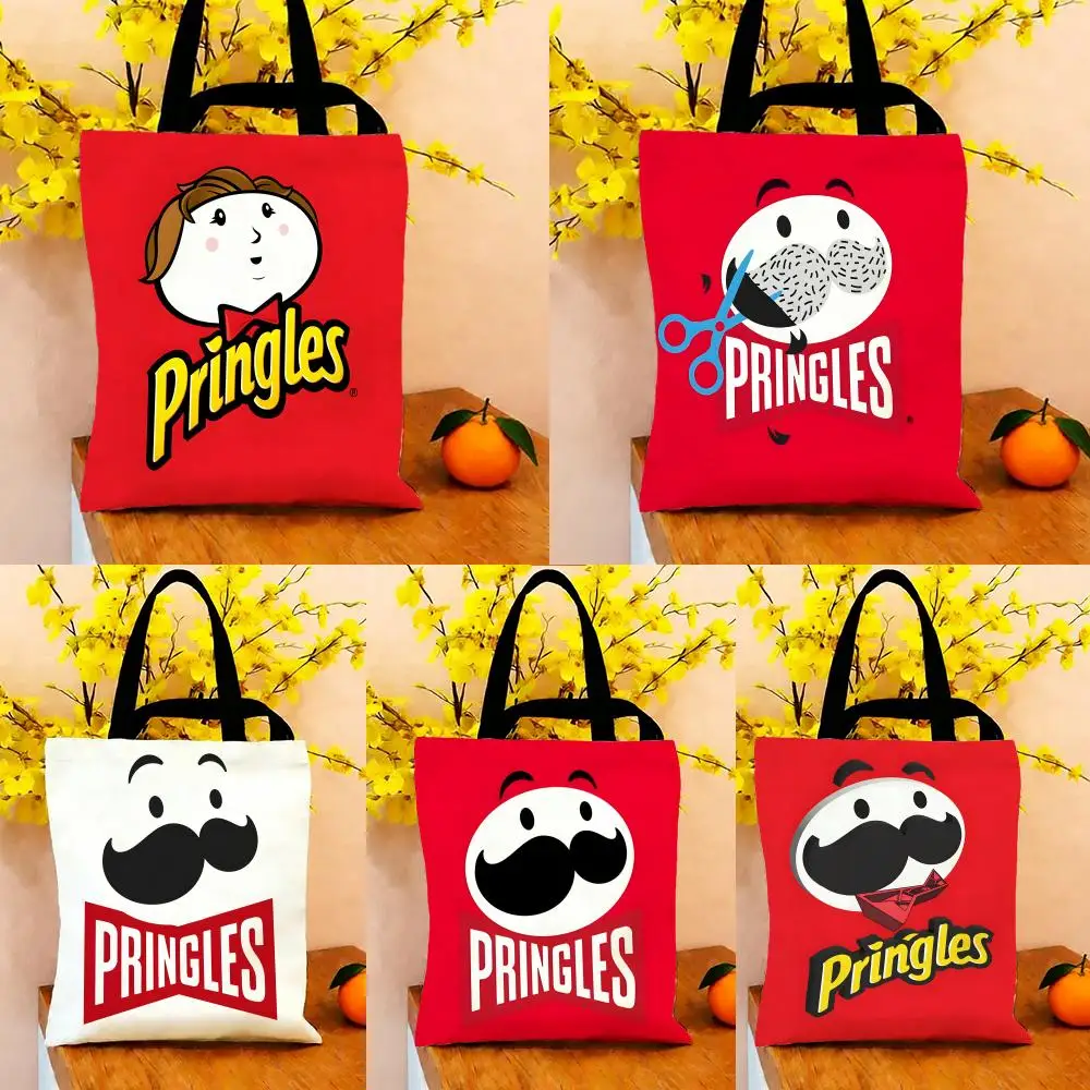 Funny Cute Snack J-Julius Pringles Storage Bags Canvas Bags 