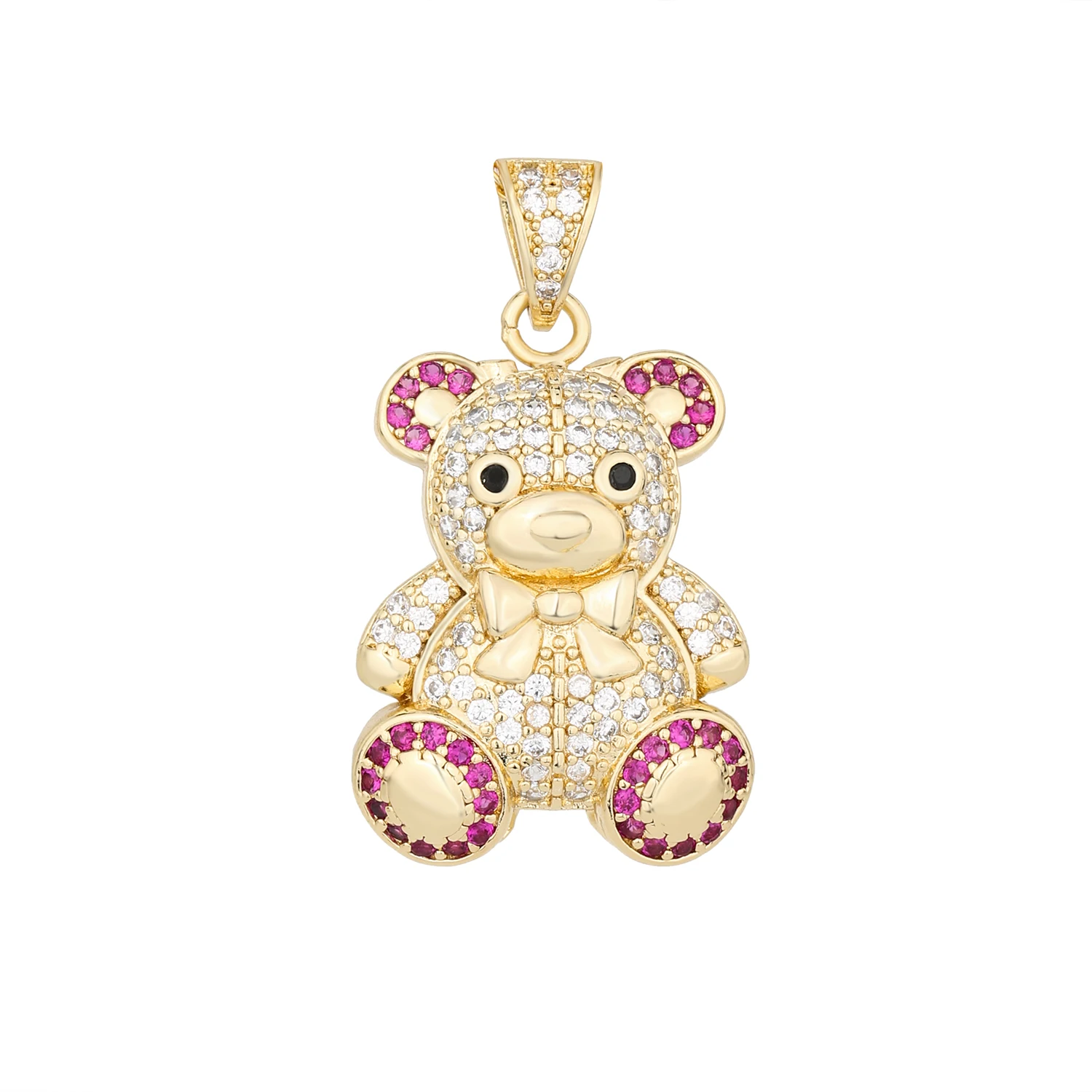 

Ожерелье с подвеской в виде медведя с геометрическим рисунком, современные медные украшения, дизайн унисекс, идея подарка на день рождения