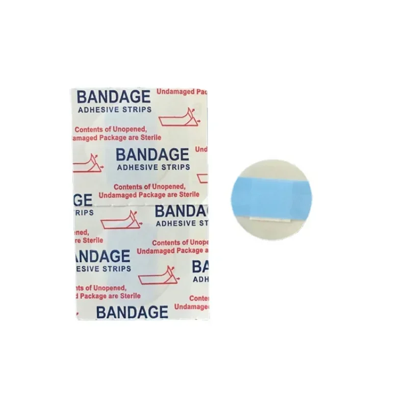 Impermeável redondo transparente band aid, gesso ferida, Ataduras adesivas respiráveis, Tiras de remendo da pele, Primeiros socorros, 100pcs por conjunto