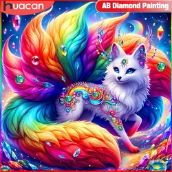 HUACAN Diamond Embroidery Fox 5D DIY Painting Animal New Arrival Rhinestones Picture Mosaic Cross Stitch Handmade Gift