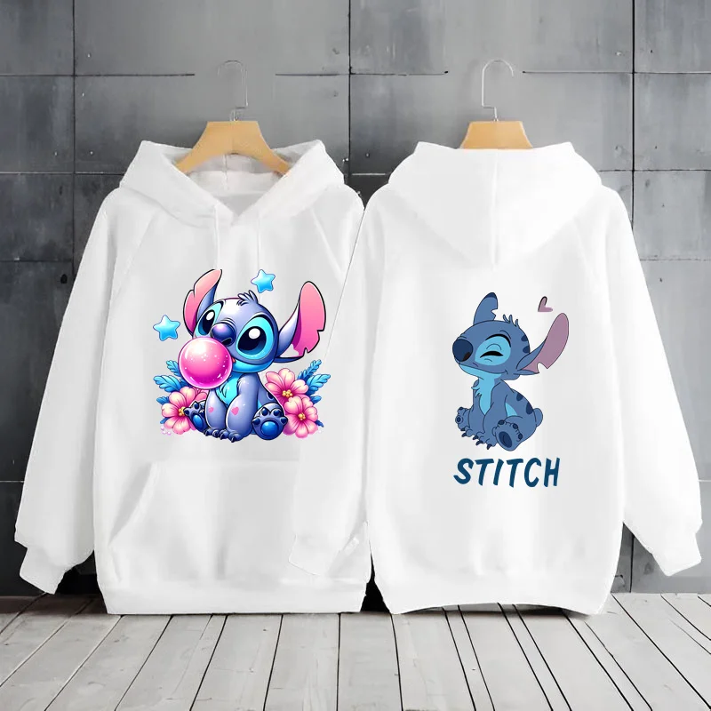 Cartoon Stitch Hoodie Women\'s Sweatshirts Casual Y2k Clothes Woman Clothing Hoodies Sweatshirts Y2k Stitch Disney Woman Clothes