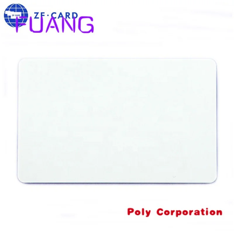 Cartão branco imprimível do PVC do tamanho padrão CR80