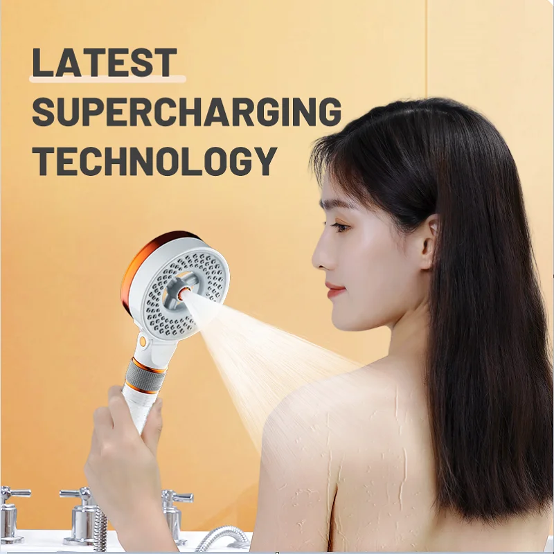 

High Pressure 3 Modes Shower Head Rainfall Upgraded Double Sided Unique Bathroom Accessories Rainfall Adjustable Nozzle Sprayer
