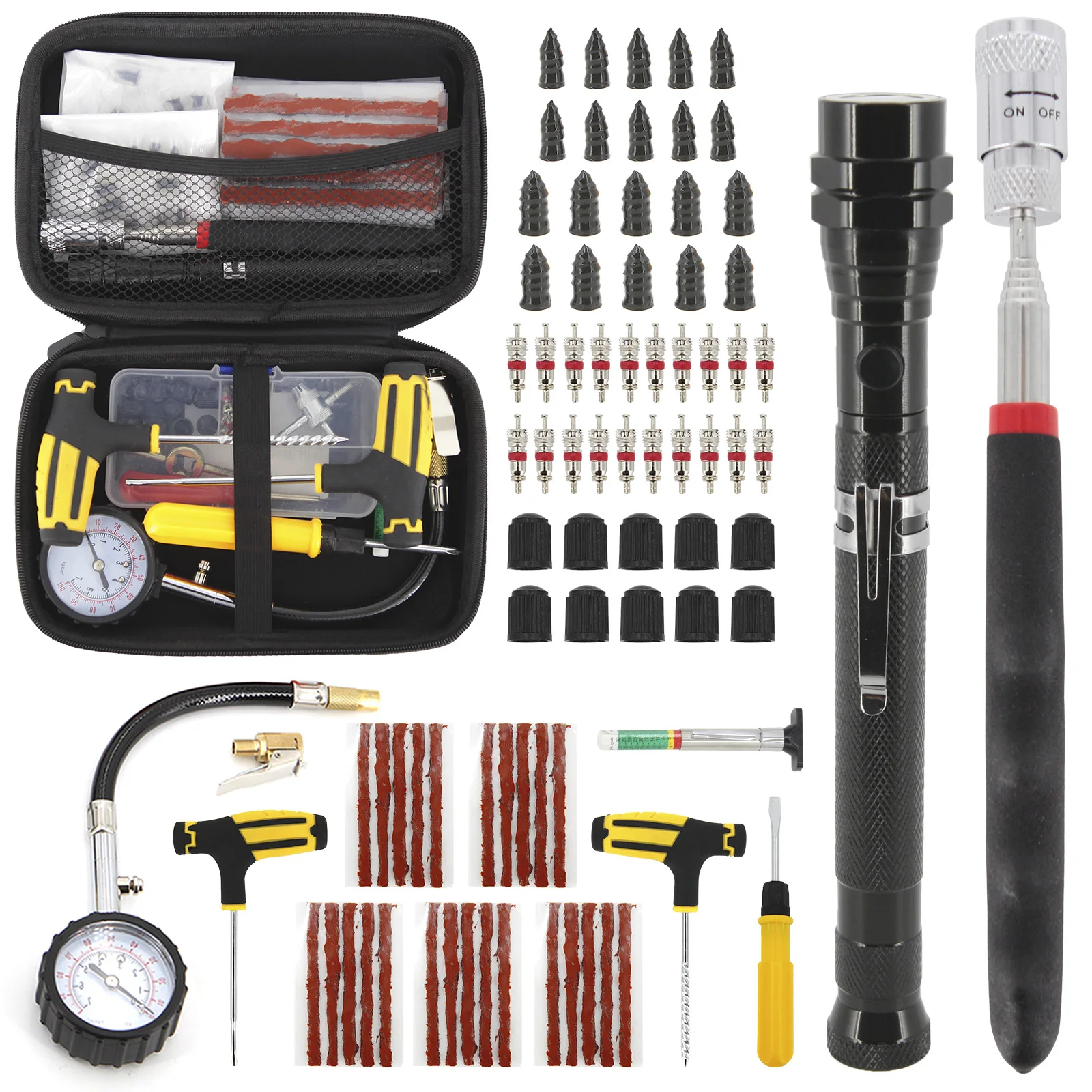 Magnetic Pick-Up Tool Auto Reifen Reparatur Tool Kit Auto Bike Reifenpannen Stecker Garage Nadel Nase Zangen Vakuum Film nagel Schrauben