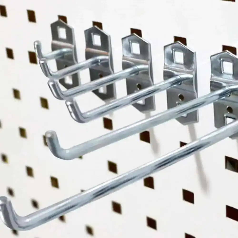 Display Hook Square Hanging Arme Stem Hole Plate Stainless Steel Single Straight Hardware Tool Holder Hanger