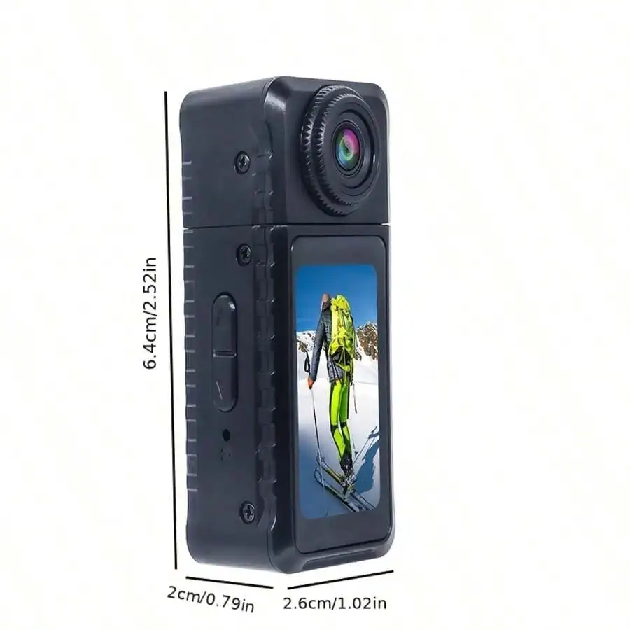 1080P FHD 180° Rotating Thumb POV Camera, Supports SD Card Storage - Portable Pocket Video Blogging Camera For Outdoor Shooting,