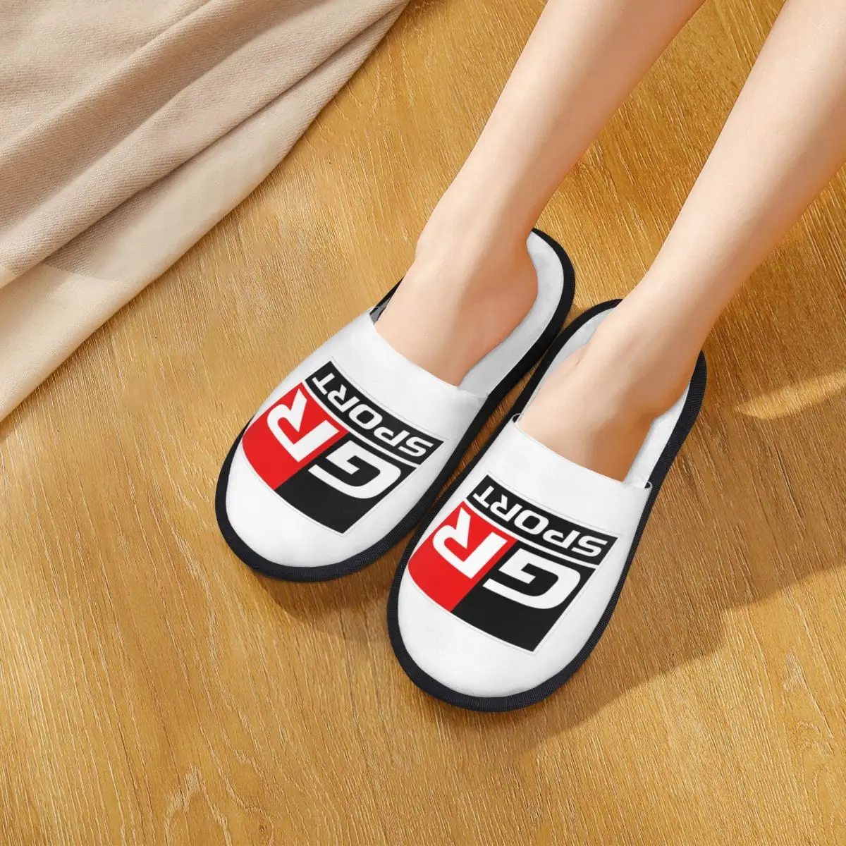

Custom GR Logo Gazoo Racing GR Sport Slippers Memory Foam Warm Soft Women House Slipper Indoor Fluffy Shoes