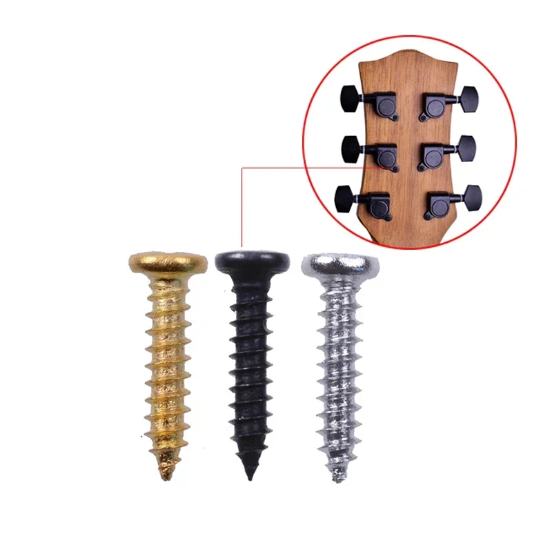 50/100pcs Acoustic Electric Guitar Tuning Pegs Screws / Bass Guitar Machine Heads Mounting Screws