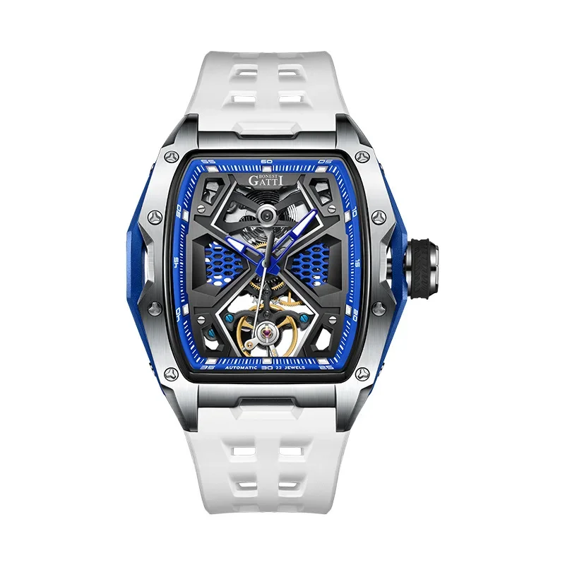 BONEST GATTI watch men's high-end luxury brand hollowed out mechanical watch tourbillon waterproof night light watch