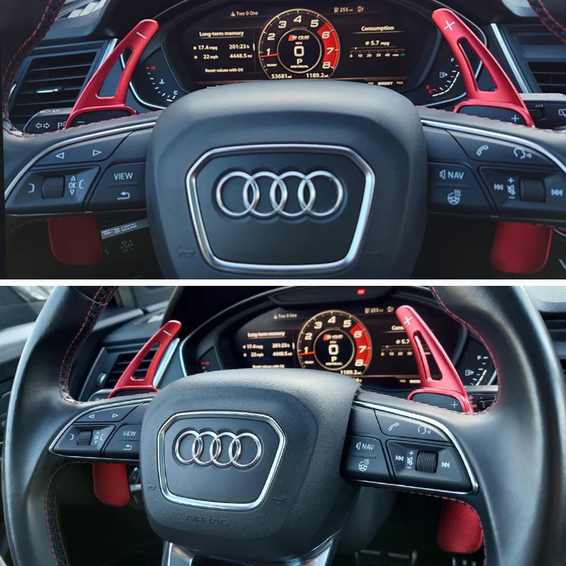 Para Audi A3 S3 A5 S5 A4 S4 B9 Q7 2016-2017 TT TTS SQ5L volante de coche paleta de cambio extensión de aluminio