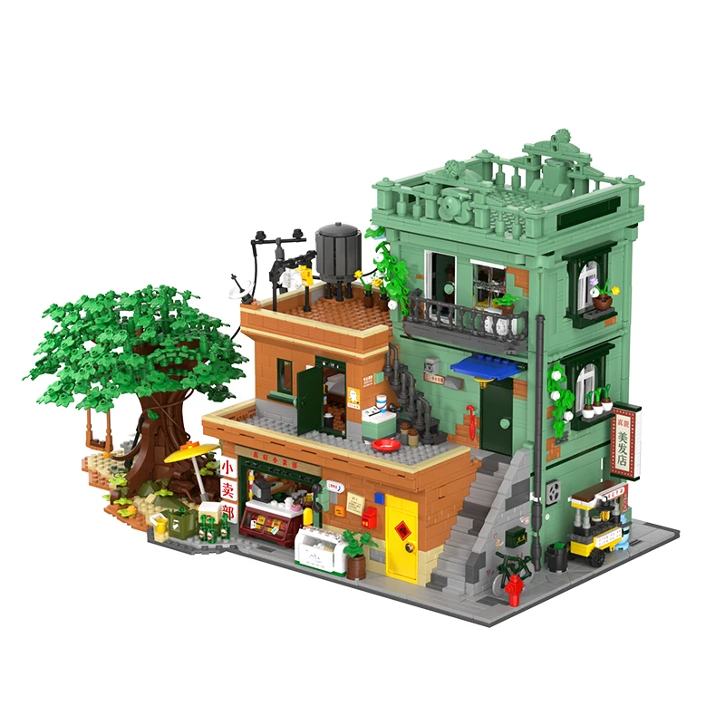 Weekit-bloques de construcción de taberna Medieval, ciudad de los años 8090, vista a la calle, casa de pueblo, arquitectura, ladrillos, juguetes creativos, regalos para adultos