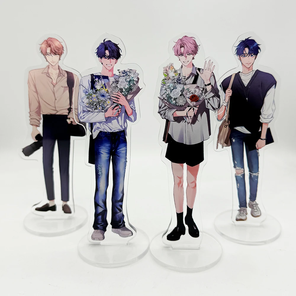 BL Korean Manwha Sketch Acrylic Stand Figure Lee Joobin Choi Ilkyung Mamga Collection Display Desk Holder Room Fan Decoration